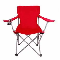 Red Portable Folding Camping Chair – High-Weight Capacity & Quick-Setup (Each) 1