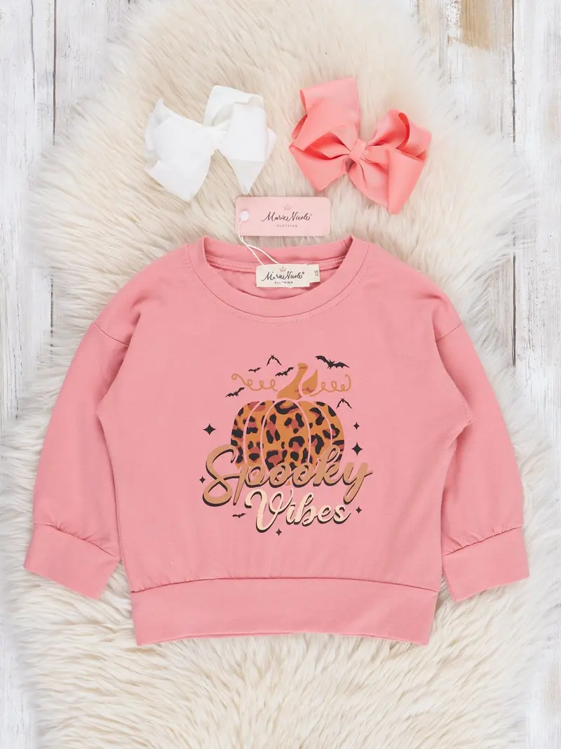 Rose And Leopard Spooky Vibes Crew Neck Top 1