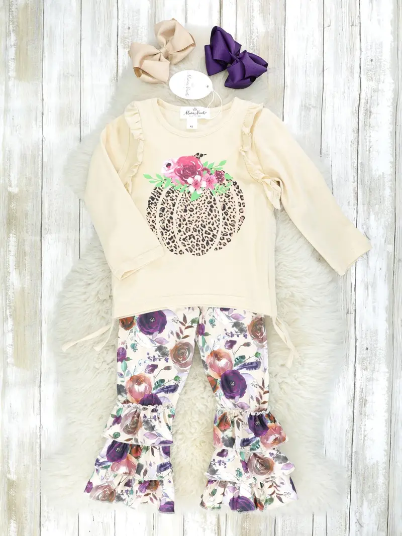 Rose And Pumpkin Motif Ruffle Outfit 1