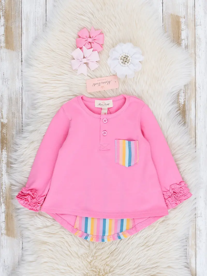 Rose Striped Peek-A-Boo Swing Shirt 1