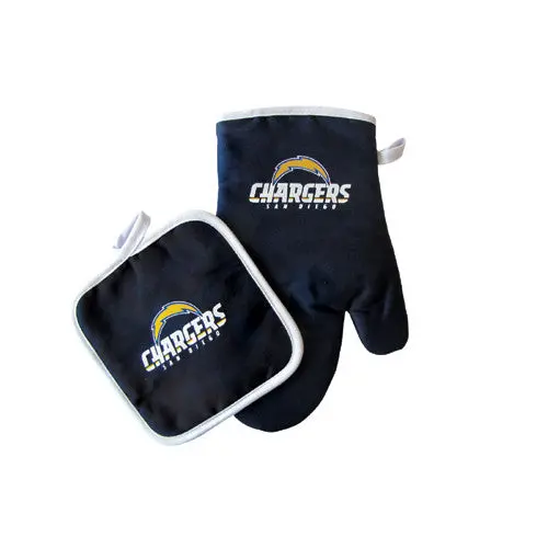 San Diego Chargers Nfl Kitchen Safety Set – Heatproof Oven Mitt & Matching Pot Holder 1