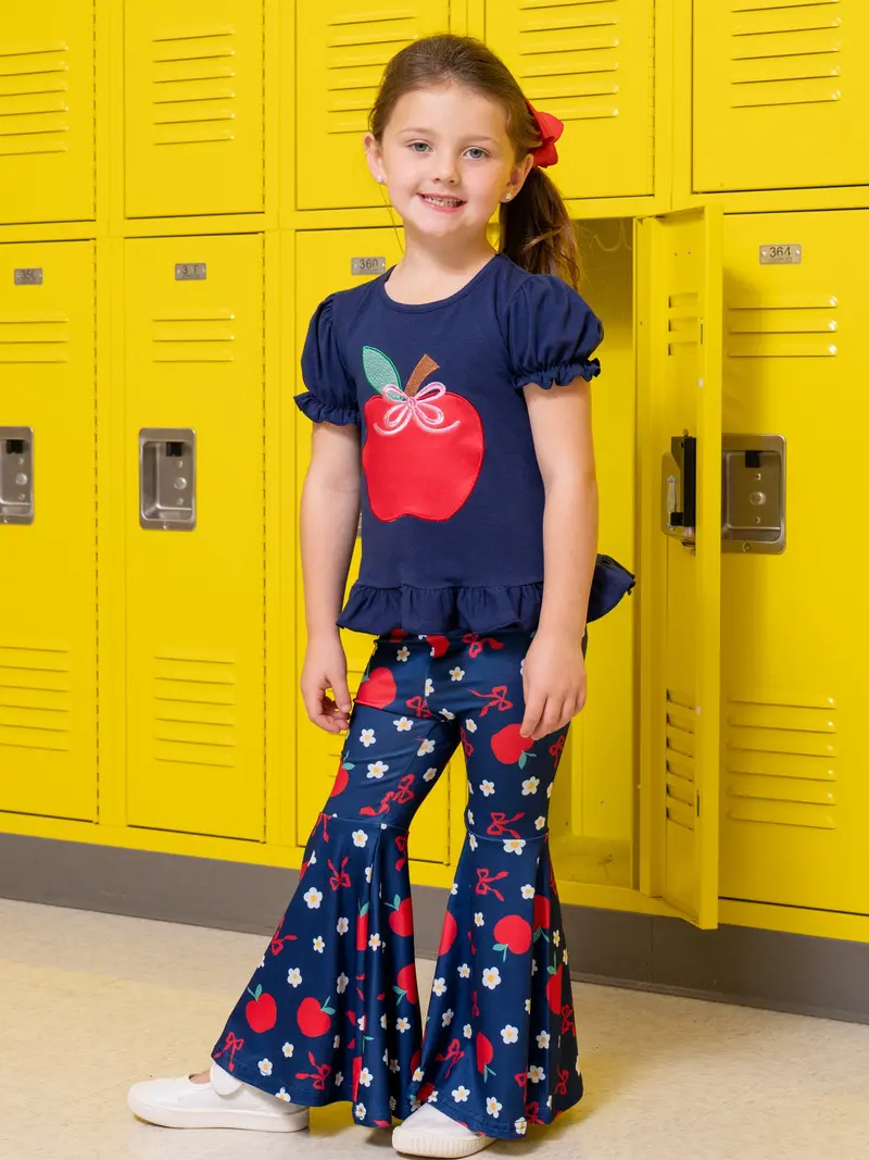 School Apple Party Bell Bottoms Set 1