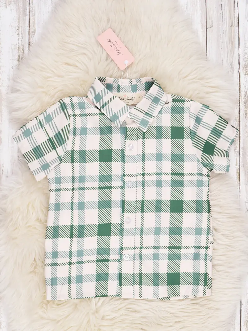 School Plaid Polo Shirt For Kids 1
