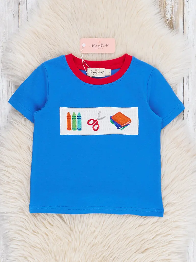 School Supply–Inspired Smocked Top With Subtle Embroidery 1