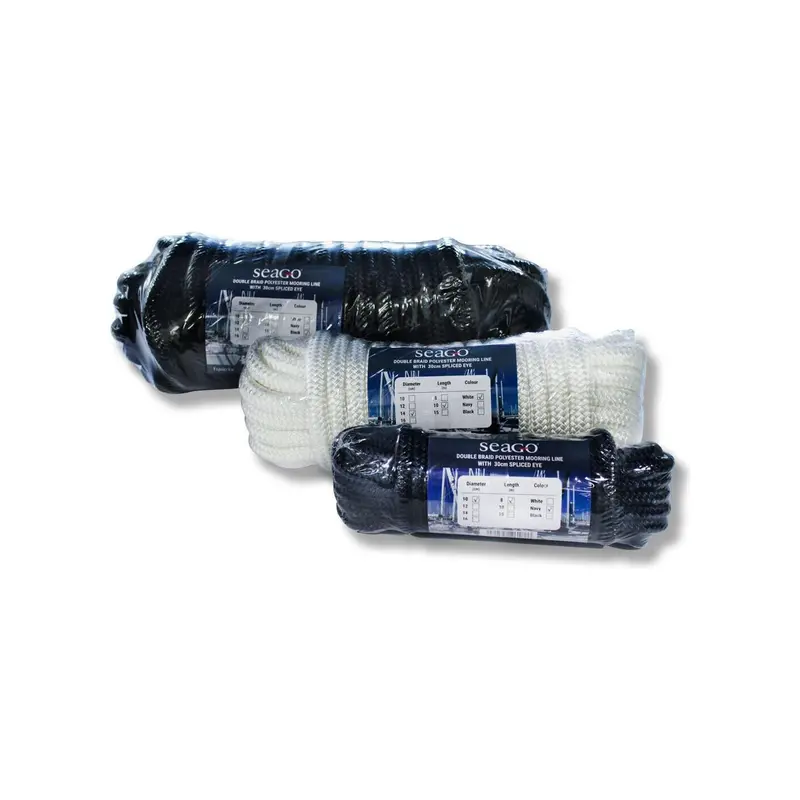 Seago Black 14Mm × 15M Mooring Line – Weatherproof Polyester 1