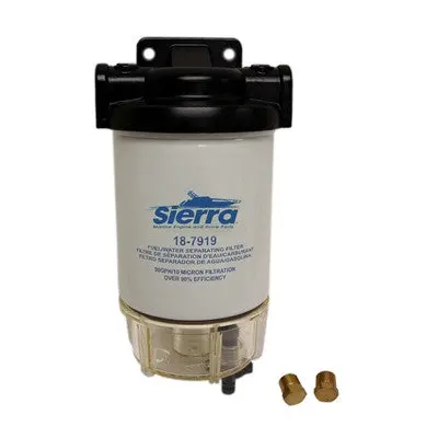 Sierra 187928 1/4" Fuel/Water Separator Kit With Aquavue Clear Bowl & Filter 1
