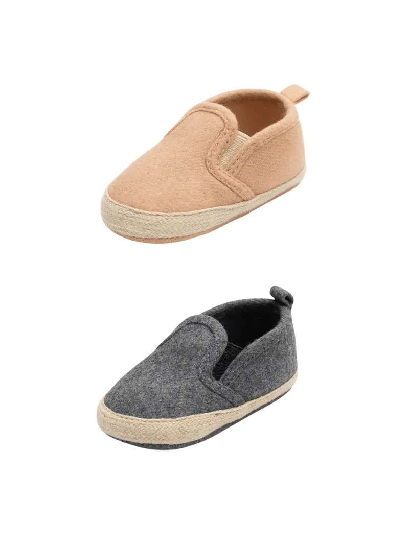 Soft Canvas Slip-On Baby Shoes – Unisex Neutral Style 1