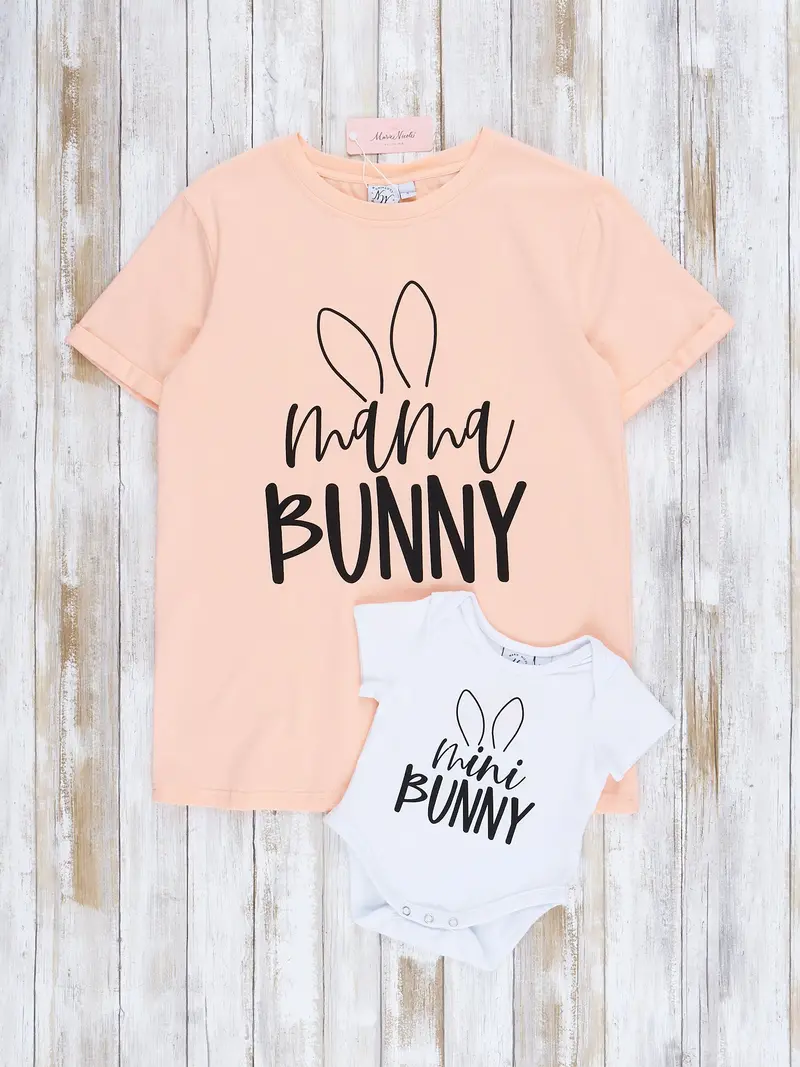 Soft Cotton Mama Bunny Shirt – Mom & Me Set 1
