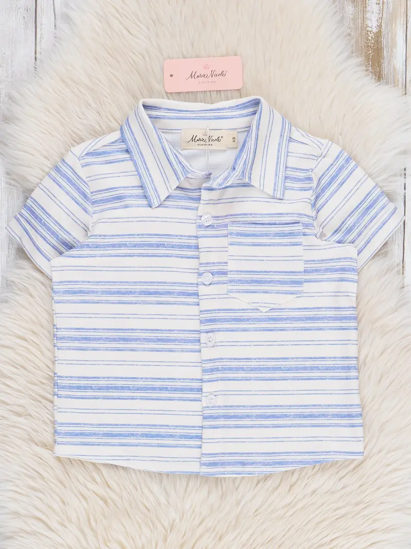 Soft Striped Button-Up Shirt For Little Ones 1