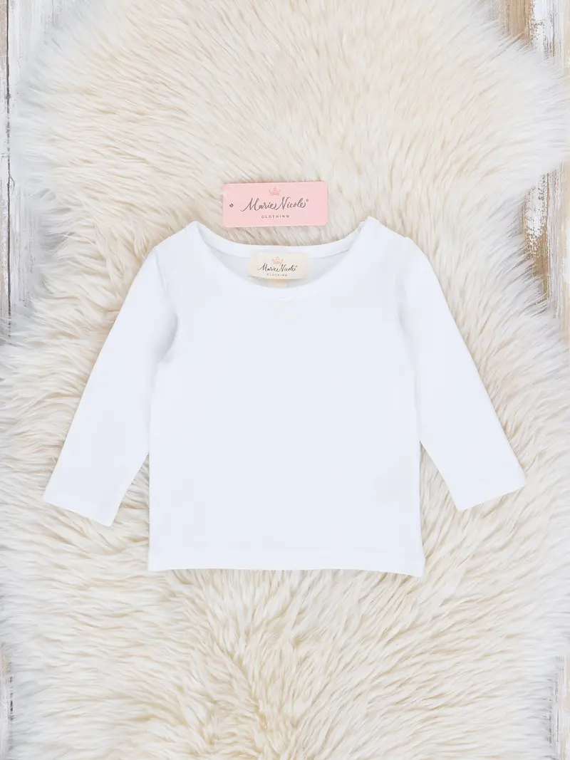 Solid Long Sleeve Crew Neck Top