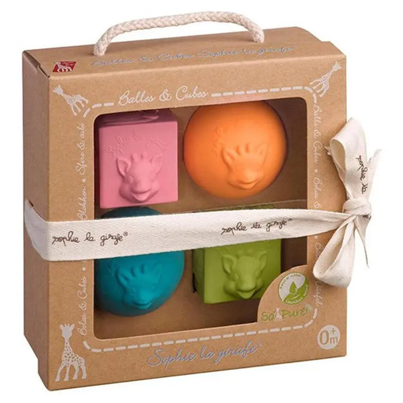 Sophie La Giraffe So’Pure Gift Set – Organic Toys Including Balls & Building Blocks 1