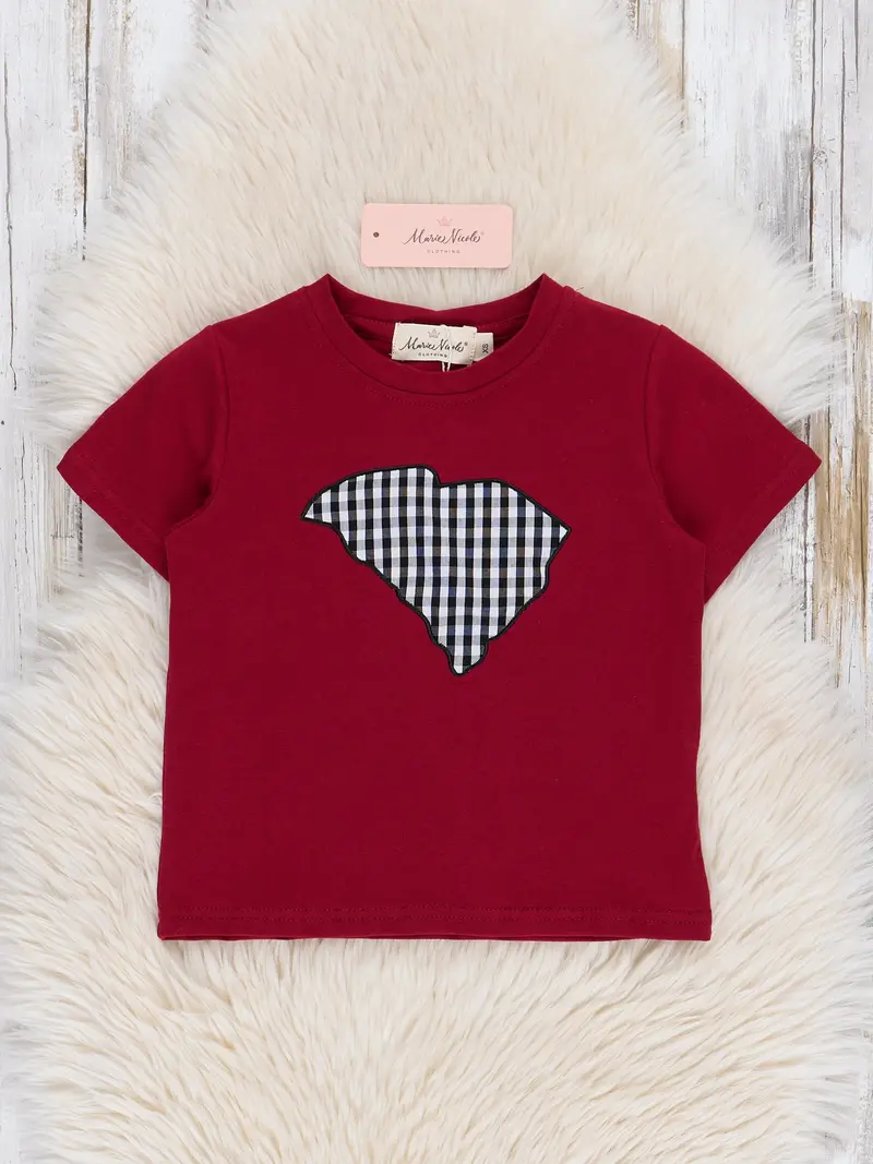 South Carolina Embroidered Gingham Short-Sleeve Shirt 1
