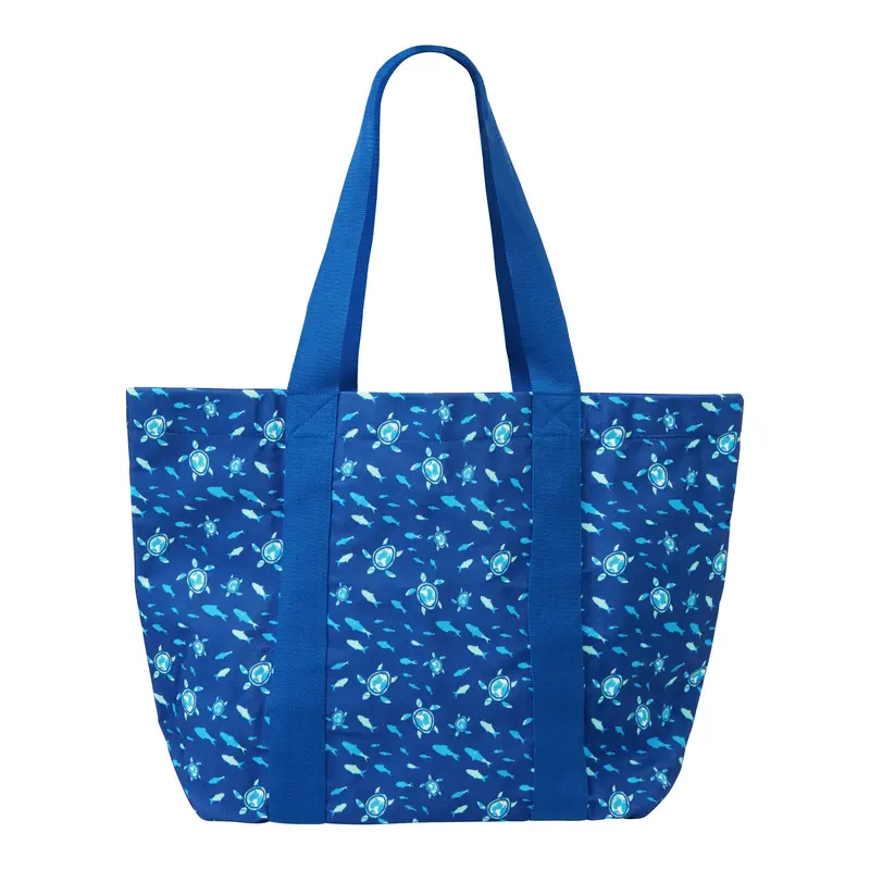 Spacious Insulated Beach Bag Featuring Turtle Art 1