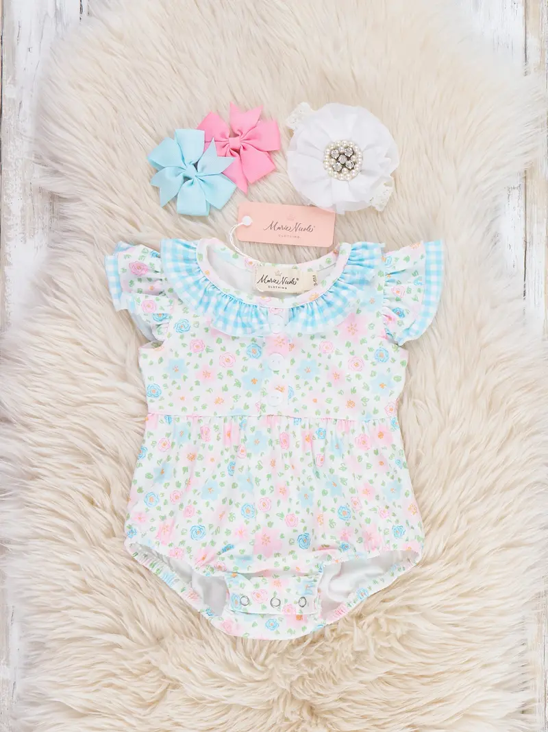 Spring Bloom Ruffle Bubble Romper 1