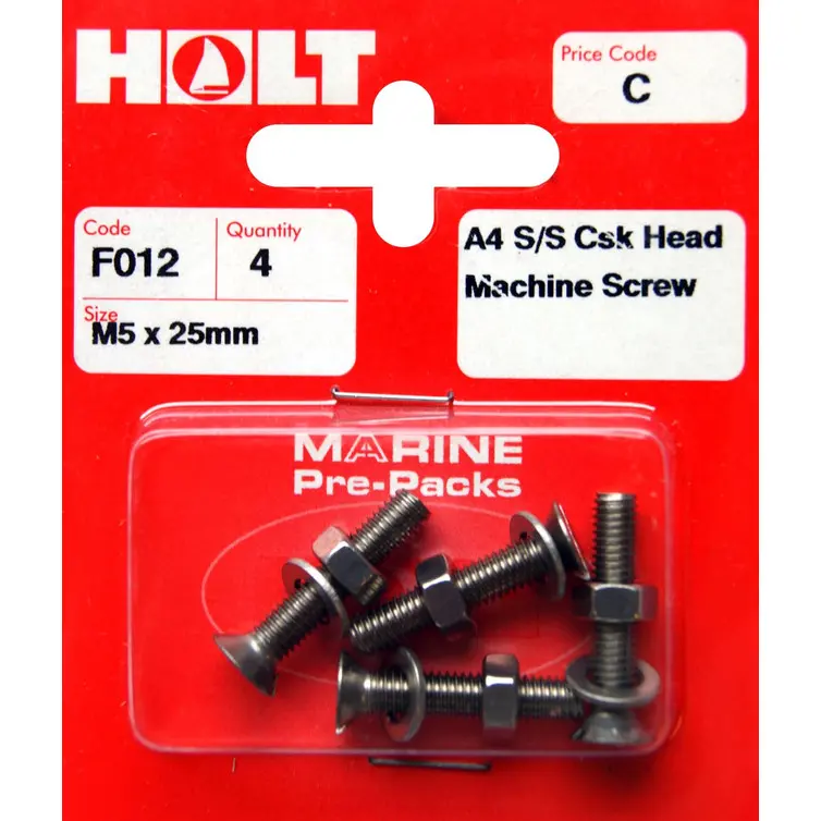 Stainless Steel Countersunk Head Screw M5 × 25Mm – Holt F012 1