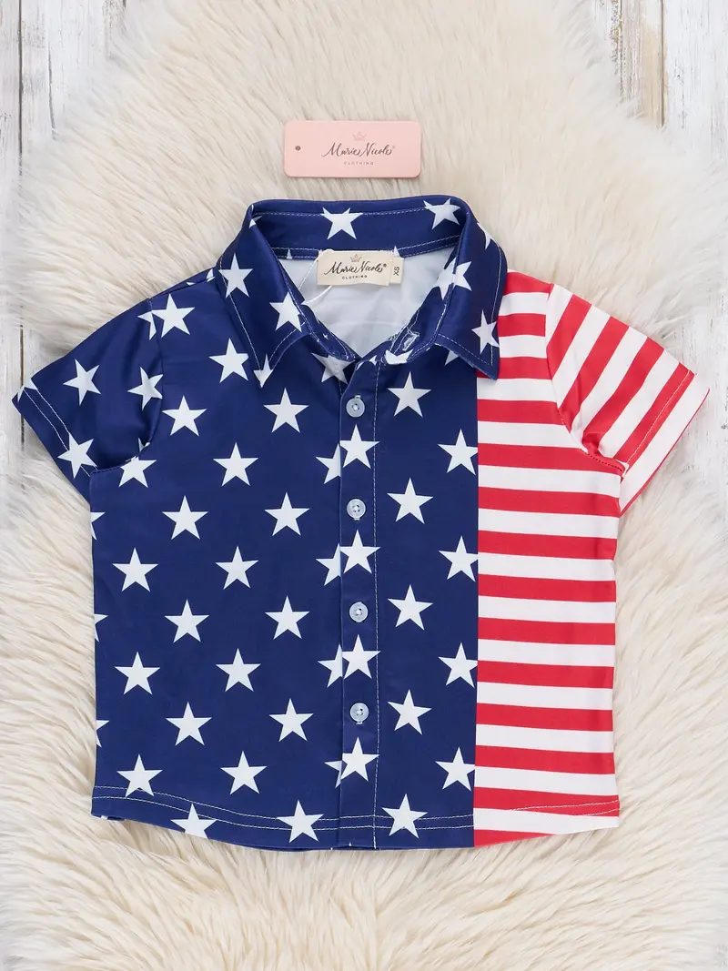 Star-Spangled Button-Up Patriotic Shirt 1