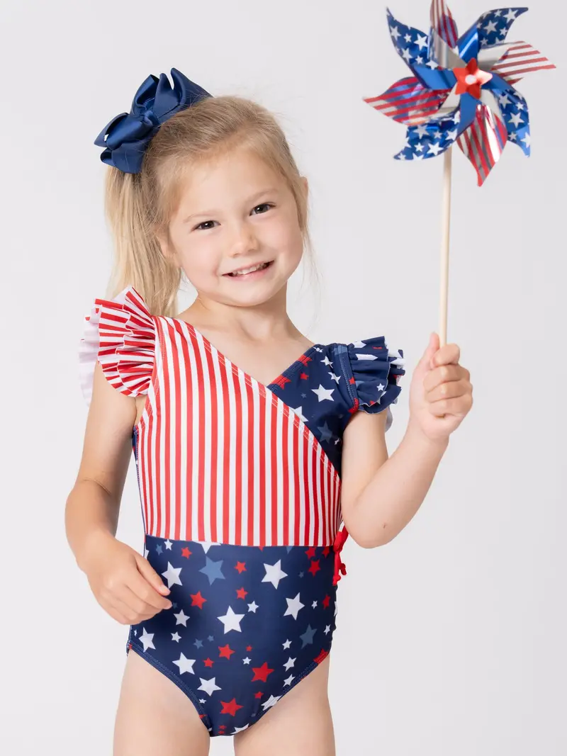 Star-Spangled Rashguard Swimsuit For Toddlers 1