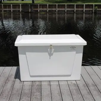 Streamlined Fiberglass Dock Box – 44"W × 26"D × 27"H (Cm03-S) 1