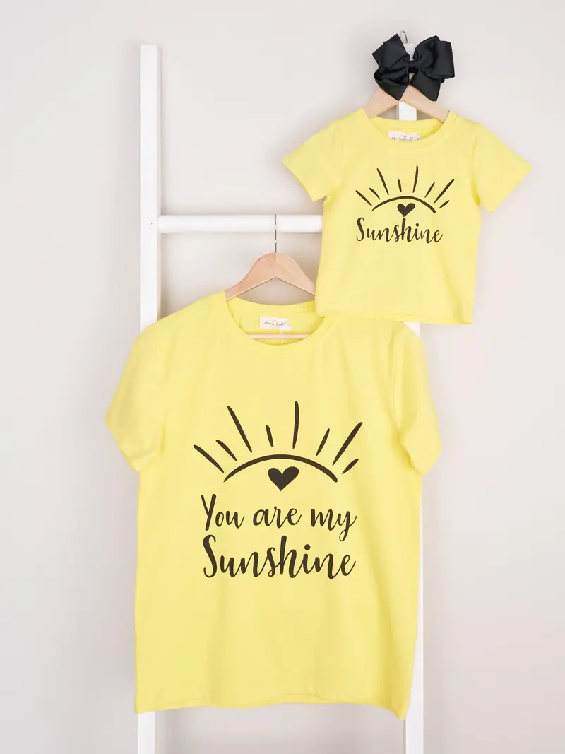 'Sunshine' Matching Mom-And-Kid Casual Tops 1