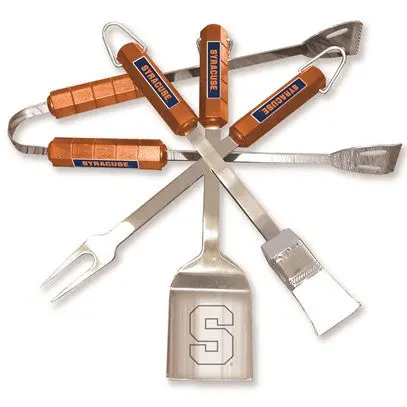 Syracuse Orange 4-Piece Bbq Set – Team-Colored Outdoor Grilling Kit 1
