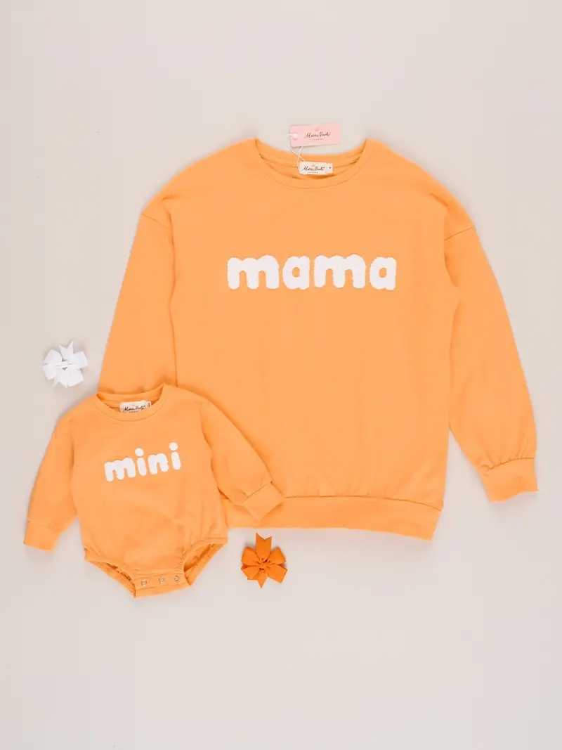 Tangerine Mama-And-Mini Matching T-Shirt 1