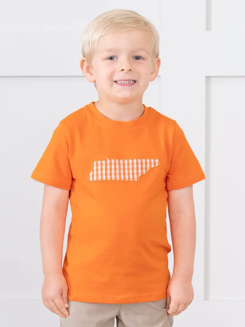 Tennessee Embroidered Gingham Short-Sleeve Shirt 1