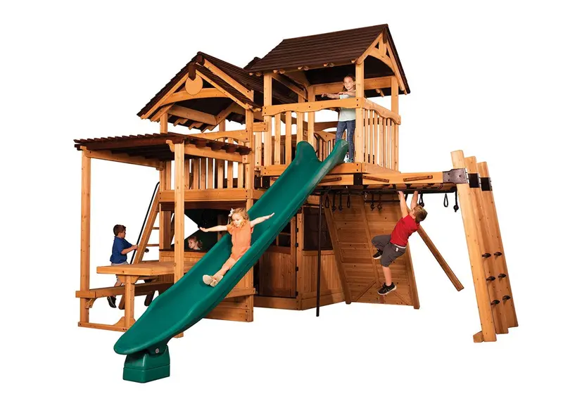 Titan Treehouse Xl All-In-One 7-Station Swing Set 1
