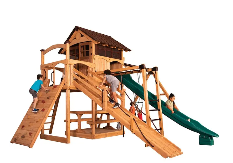 Titan Treehouse Xl Entry-Level 3-Station Swing Set 1