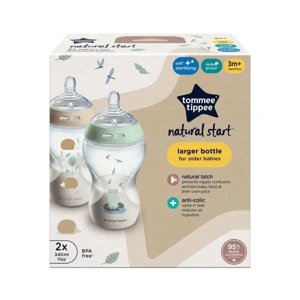 Tommee Tippee Anti-Colic Baby Bottles – 340Ml Capacity (2-Pack) 1