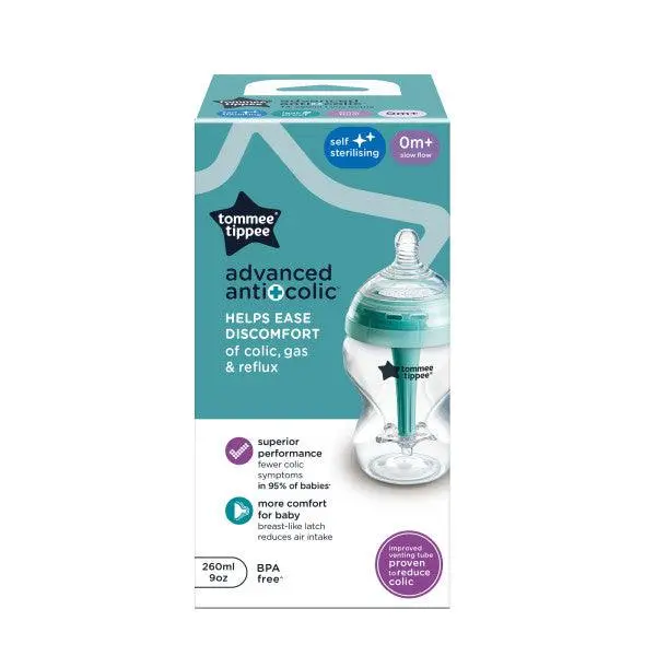 Tommee Tippee Natural Start Anti-Colic Baby Bottle – 260Ml, 0+ Months (Single) 1