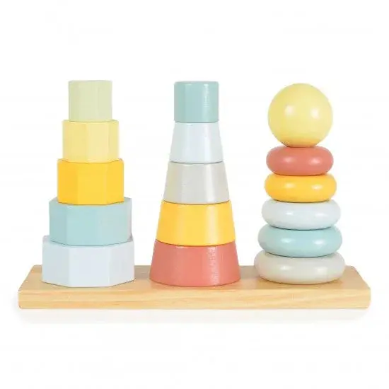 Tooky Toy Shape Sorting Tower – Educational Stacking Toy (Tkf008B) 1