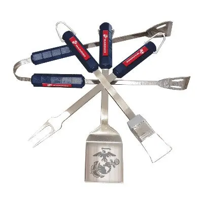 U.S. Marine Corps 4-Piece Bbq Tool Set 1