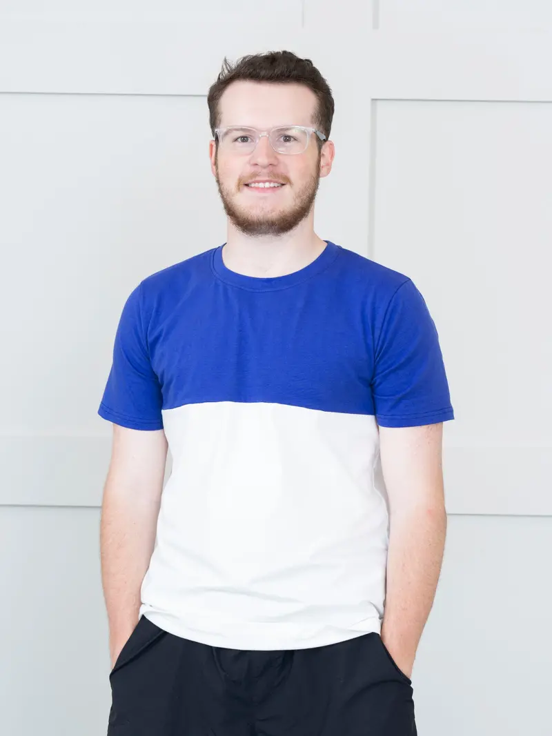 Unisex Navy-And-White Block-Design Shirt 1