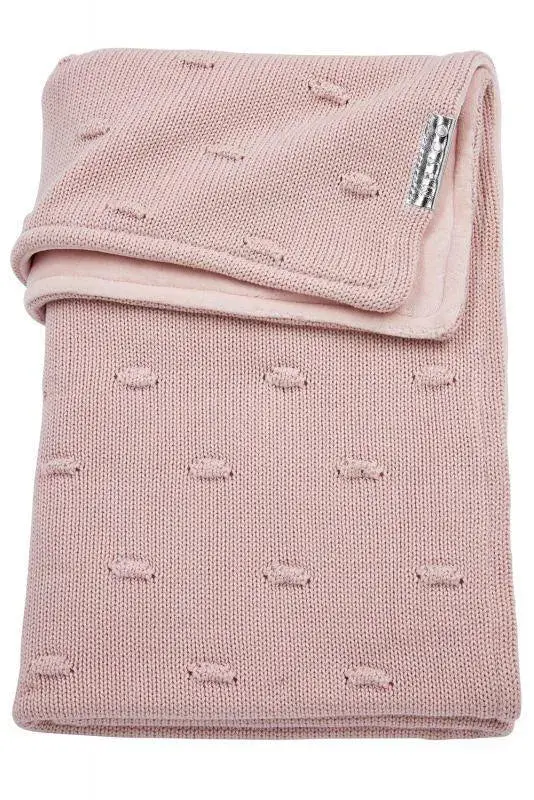 Velvet Knot Crib Blanket – Soft Pink Knotted Baby Blanket For Nursery 1