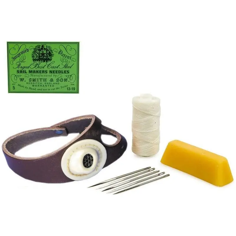 W. Smith Marine Sail Repair Kit – Includes Palm, Needles, Thread & Beeswax 1