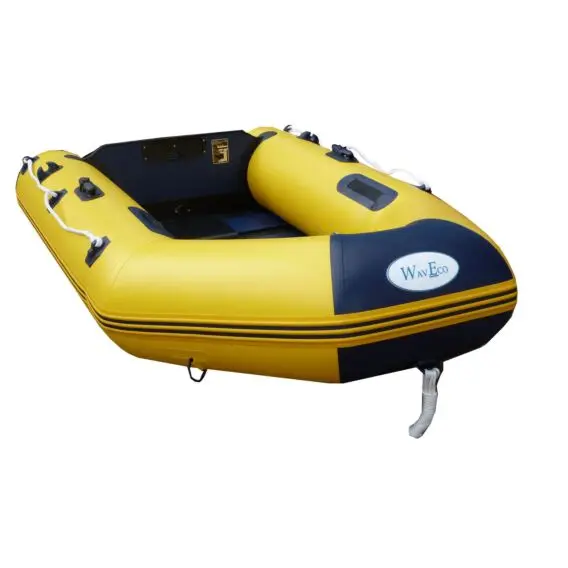 Waveco Ultra 2.5M Inflatable Boat – Yellow With Rigid Transom & Slatted Floor 1