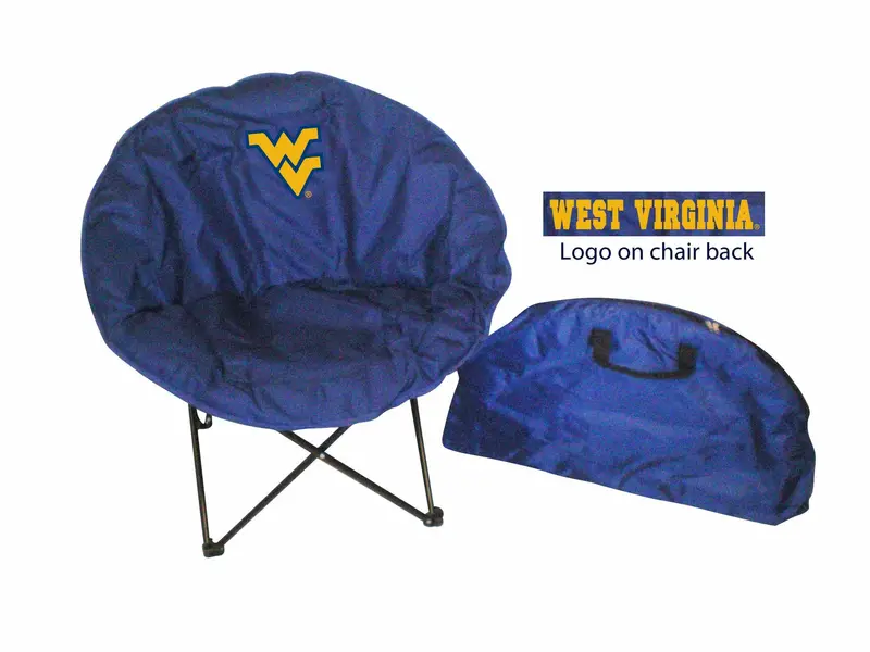 West Virginia University Round-Fold Portable Chair – Compact Stadium Seat 1