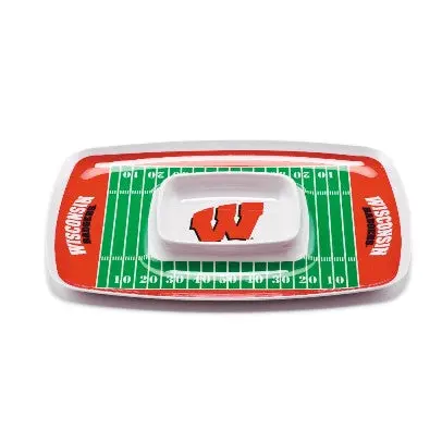 Wisconsin Badgers Chip And Dip Serving Tray 1