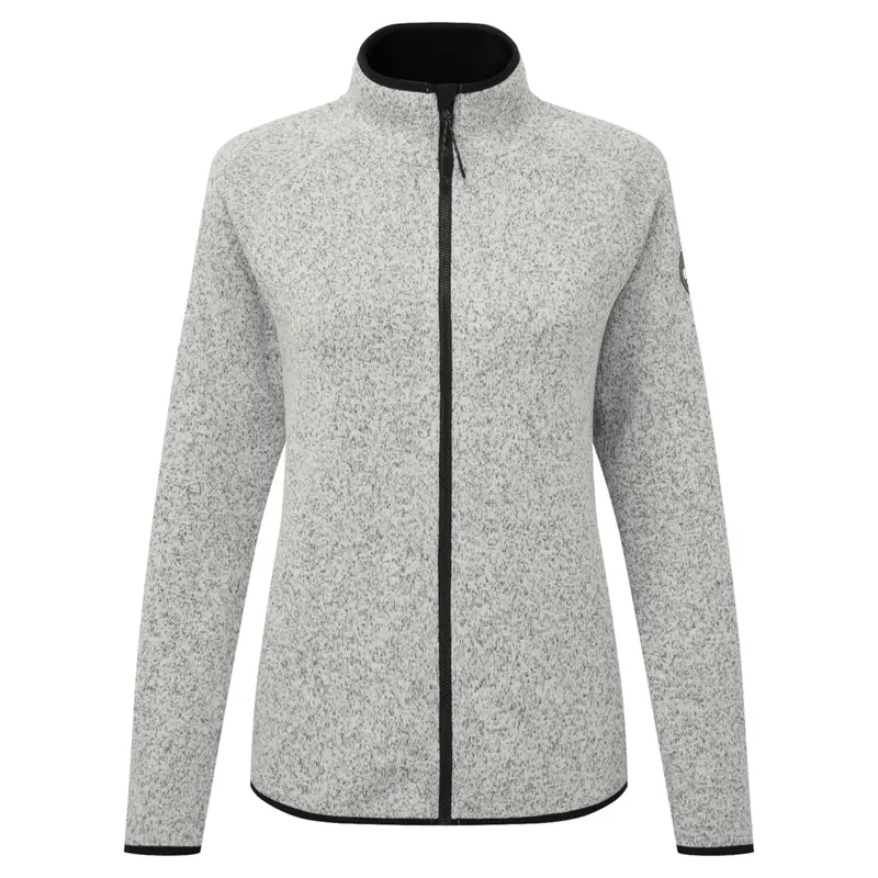 Women’S Grey Knit Fleece Top 1