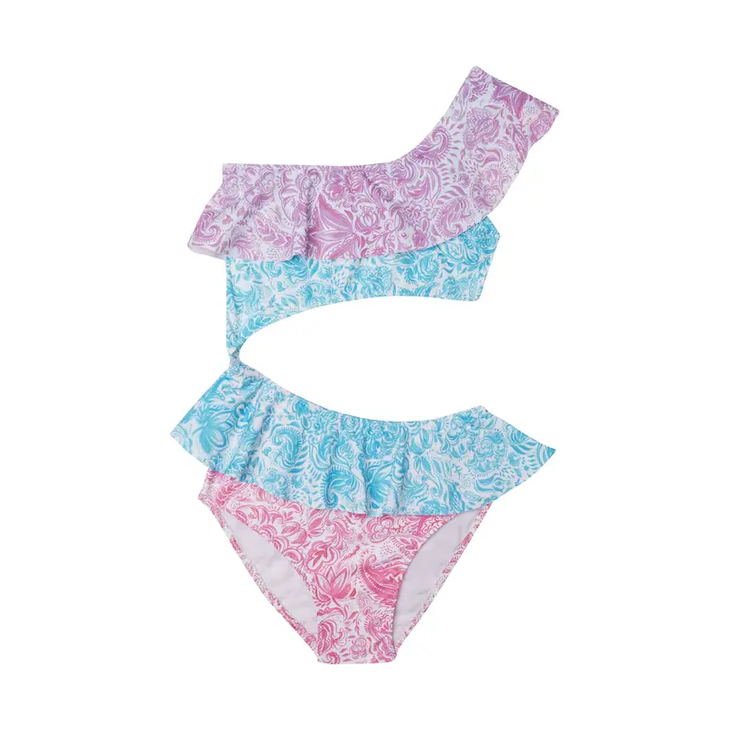Women'S Paisley-Mix Cutout One-Piece Swimsuit 1