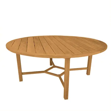 Xl Round Teak Dining Table Restoration – Large-Diameter Wood Renewal 1