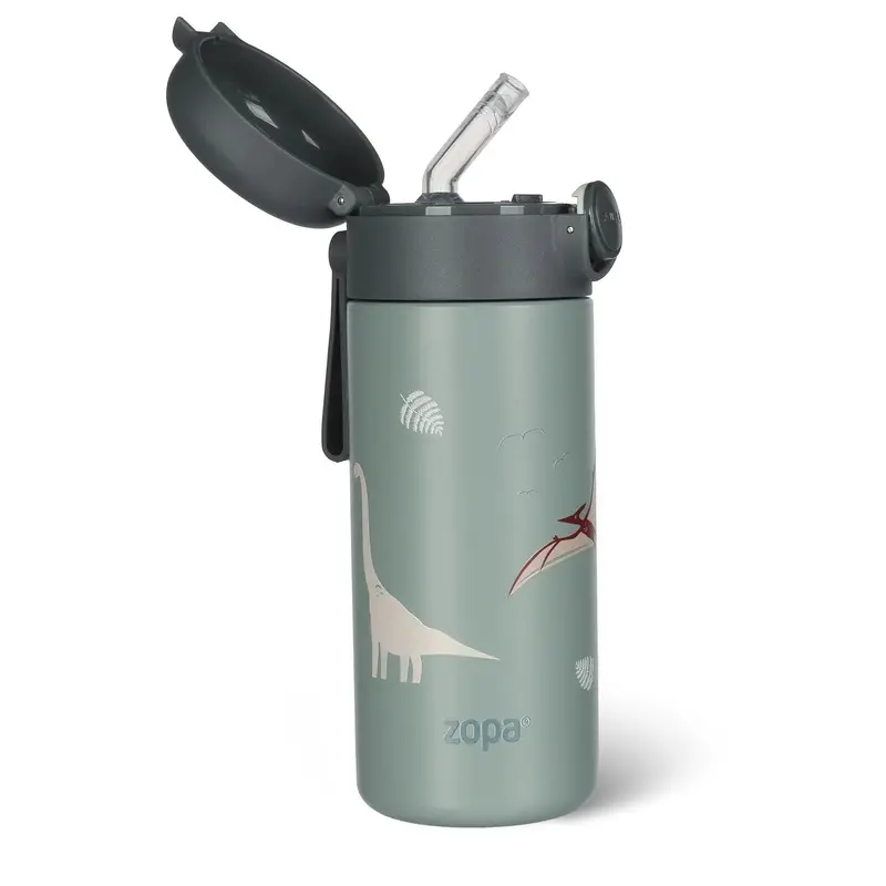 Zopa Insulated Thermos Bottle – 350Ml With Silicone Grip & Spout 1